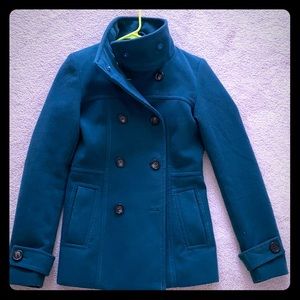 Green double breasted coat